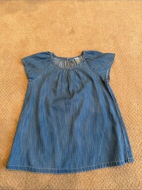 Kids Primary Lightweight Chambray Tunic Top - Blue size 6-7